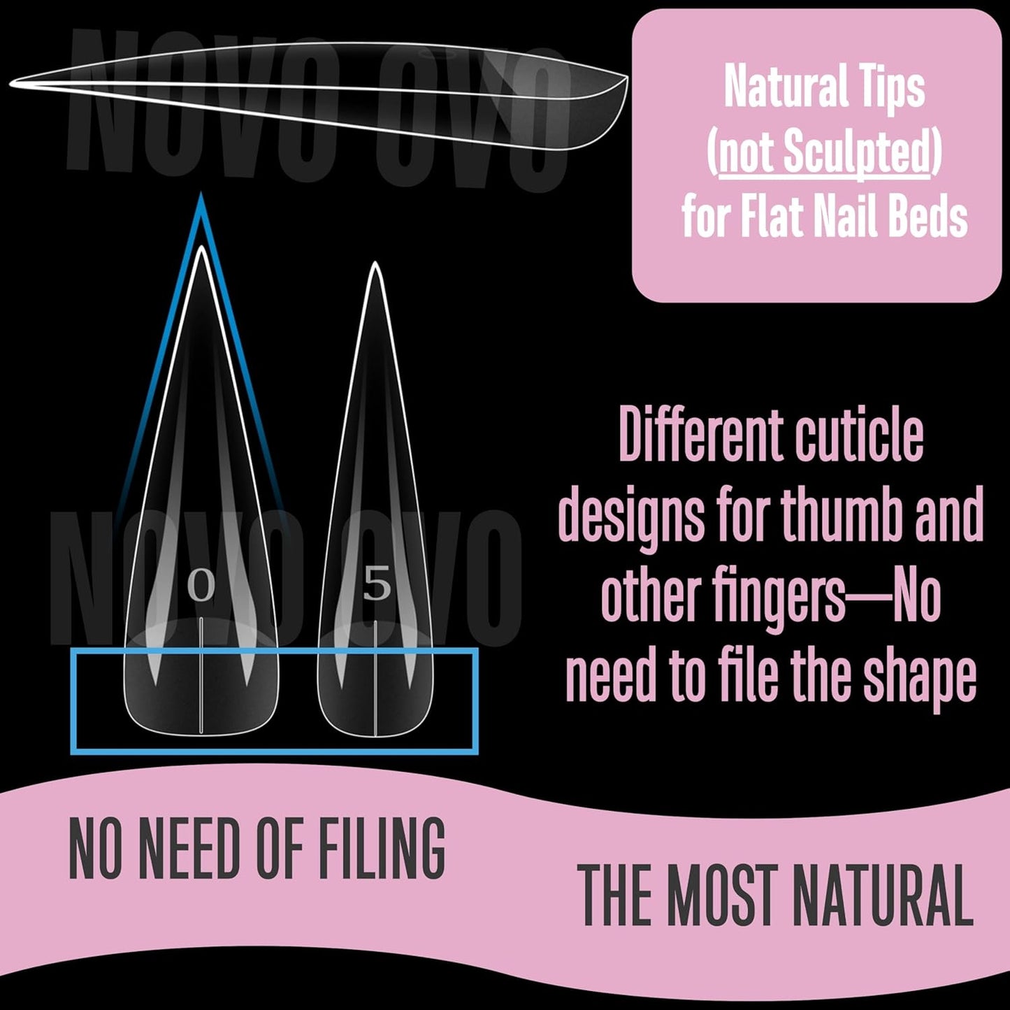 Halloween XXL Straight Sharp Stiletto Nail Tips