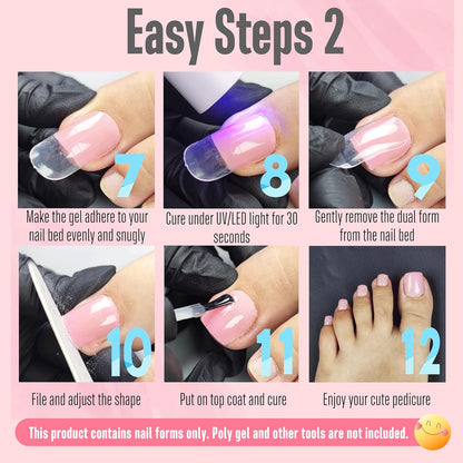 Toe Nail Dual Form 15 Sizes 300 Pcs