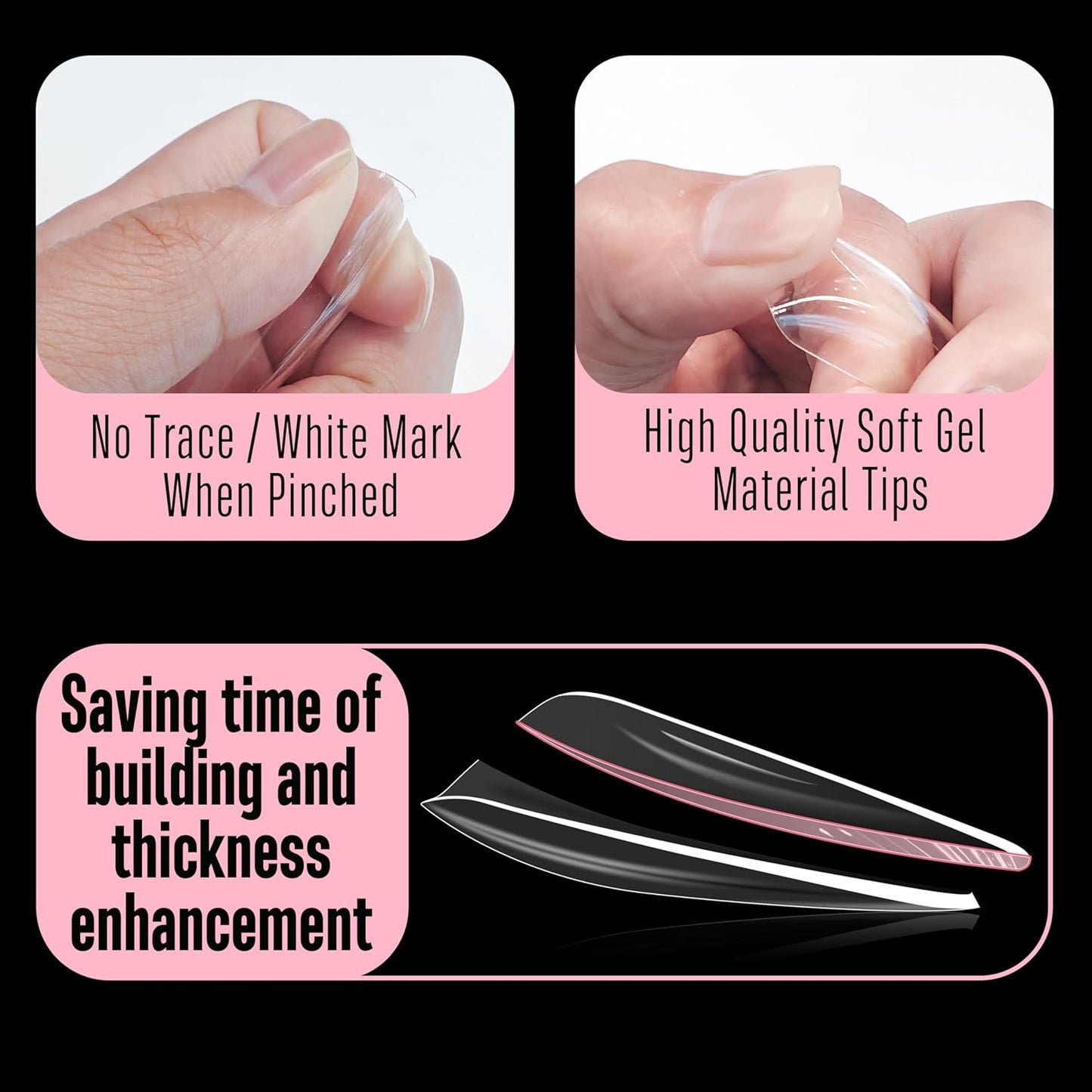 Halloween XXL Sculpted Thick Stiletto Nail Tips