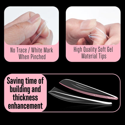 Halloween XXL Sculpted Thick Stiletto Nail Tips