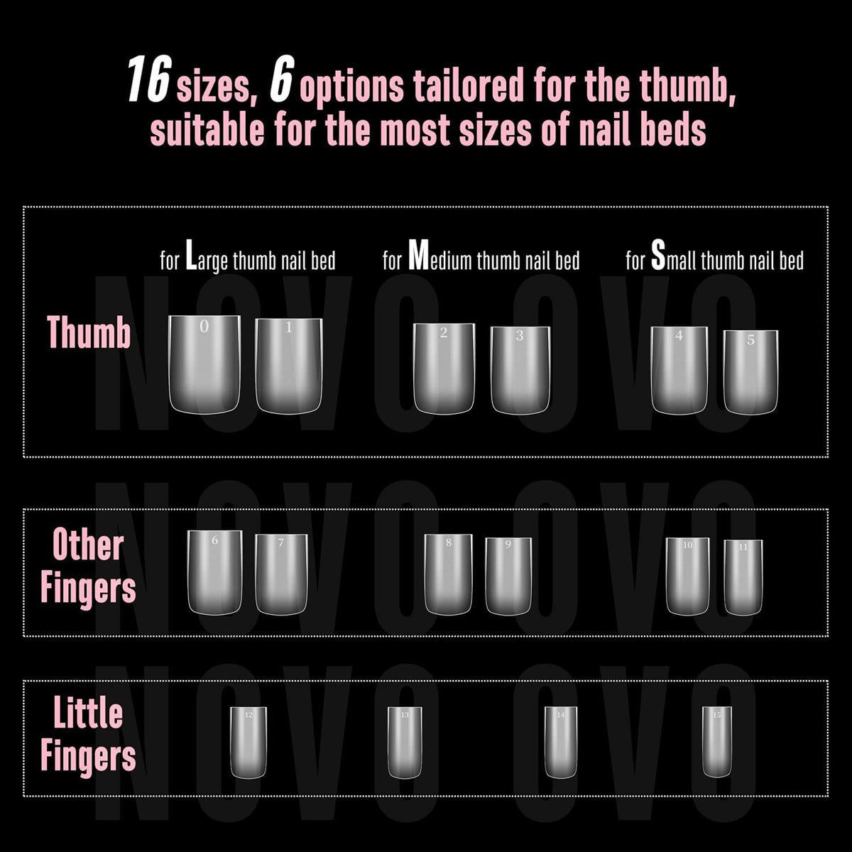 Short Sharp Square Nail Tips Clear 510