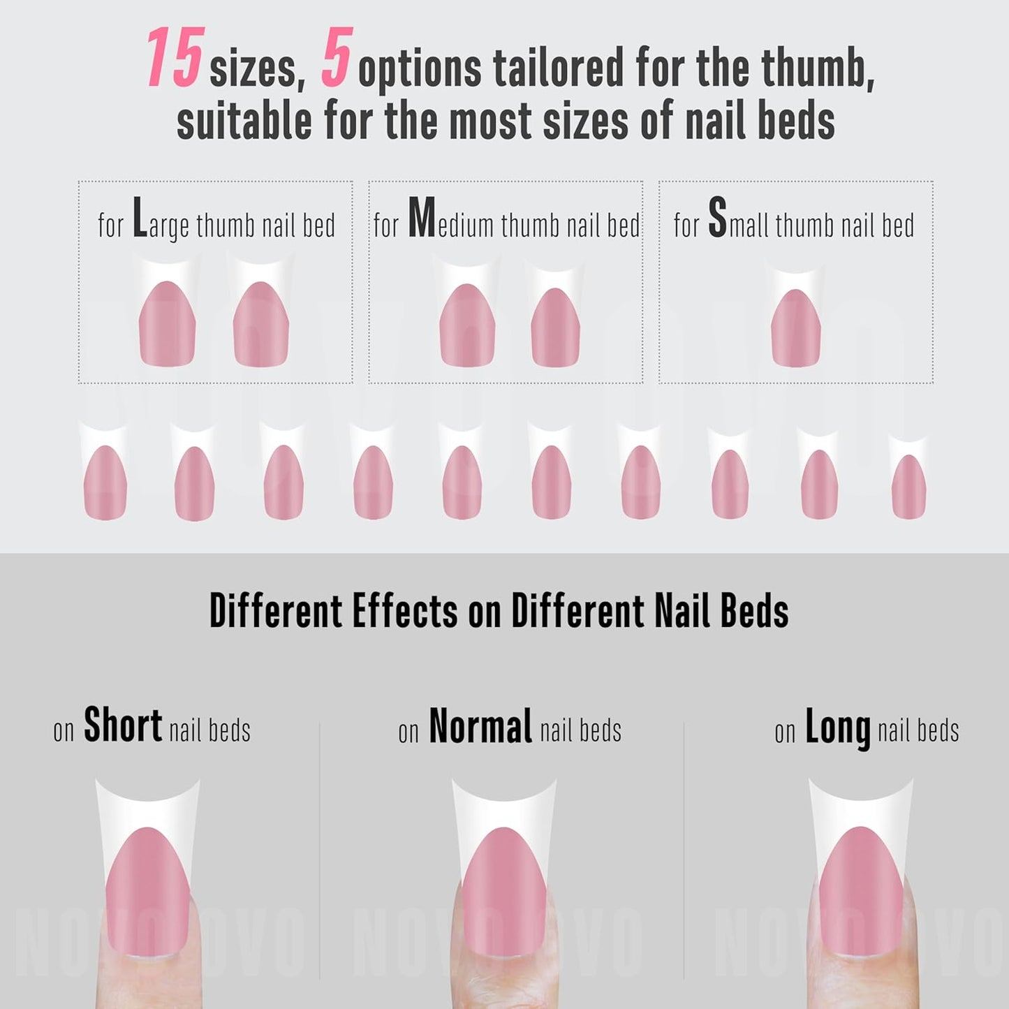 Duck Nails Medium White French Tip