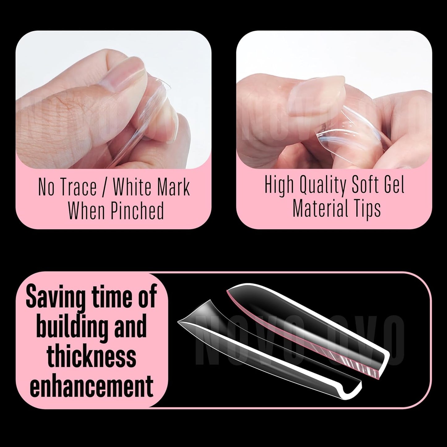 L Natural Thick Square Nail Tips
