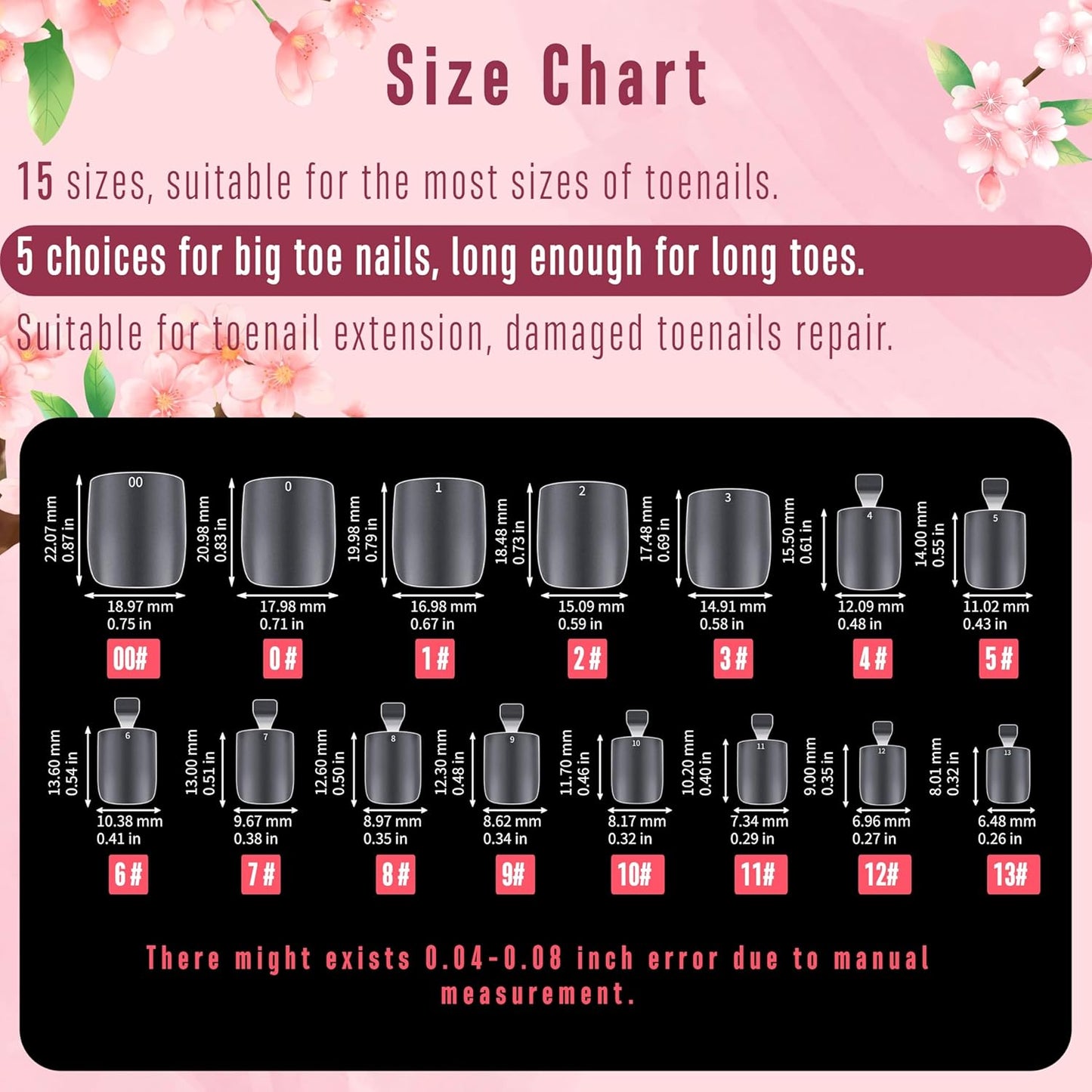 Square Long Toe Nails Clear Matte