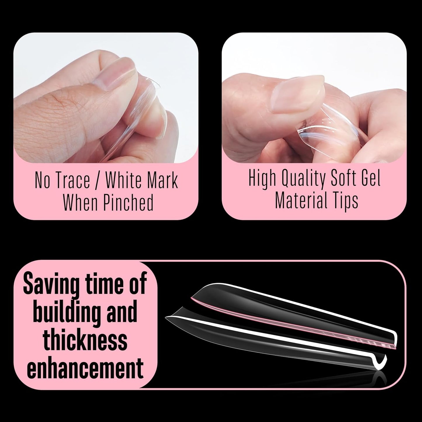 XXL Sculpted Thick Coffin Nail Tips