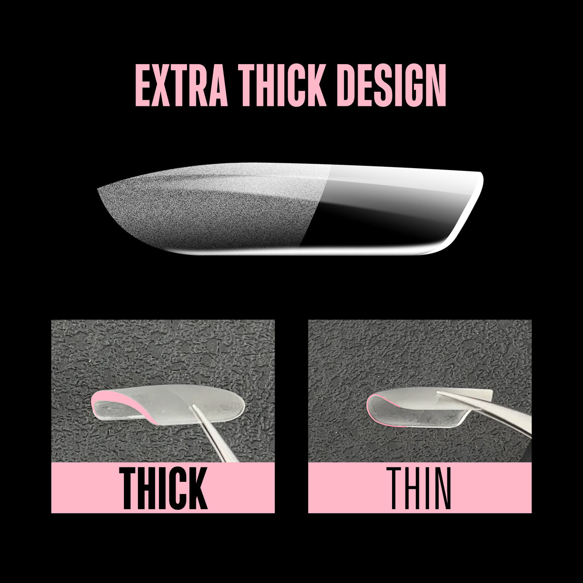 Short Round Duck Nail Tips Clear 240