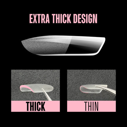 Short Round Duck Nail Tips Clear 240