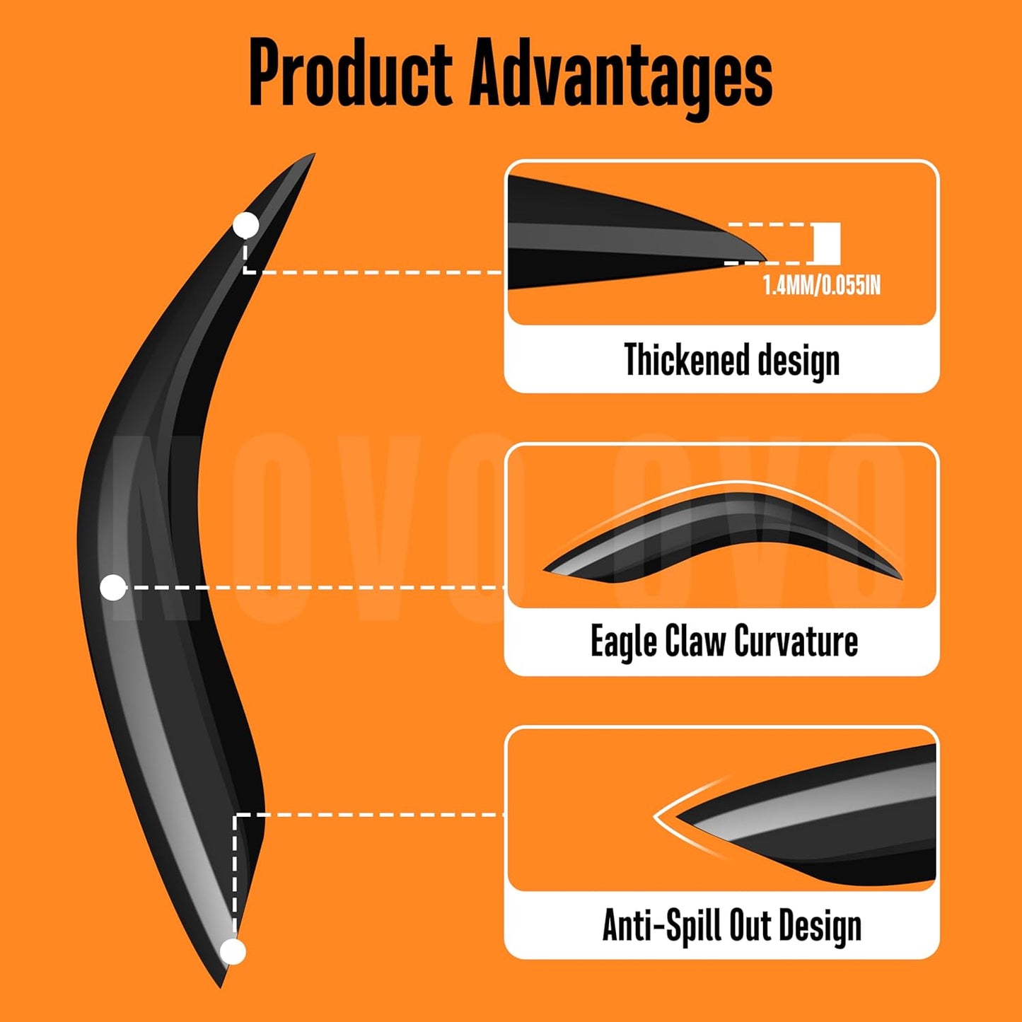Halloween Curved Stiletto Medium Black