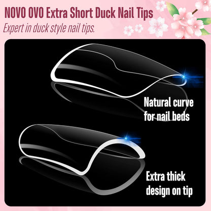 Full Cover Duck Nails Extra Short