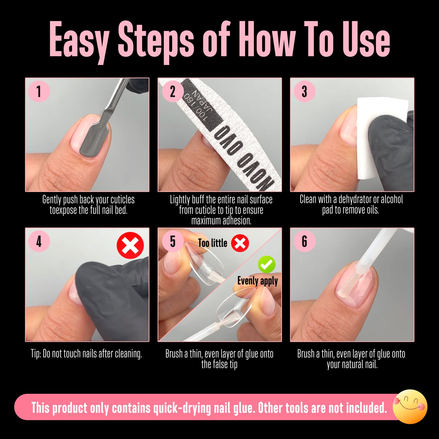 Quick Dry Nail Glue for Press On Nails & False Nail Tips