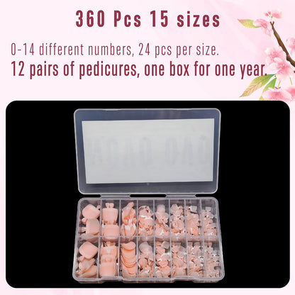 French Tip Toenails Light Pink