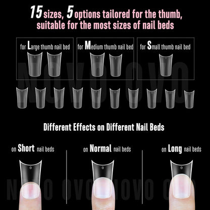 Halloween Extra Thick Duck Nails Medium With Moon Curve