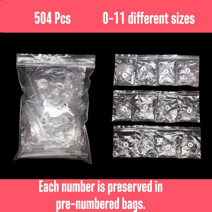 Long Eagle Claw Clear 12 Sizes 504 Pcs