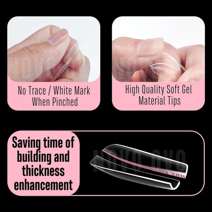 L Sculpted Thick Square Nail Tips
