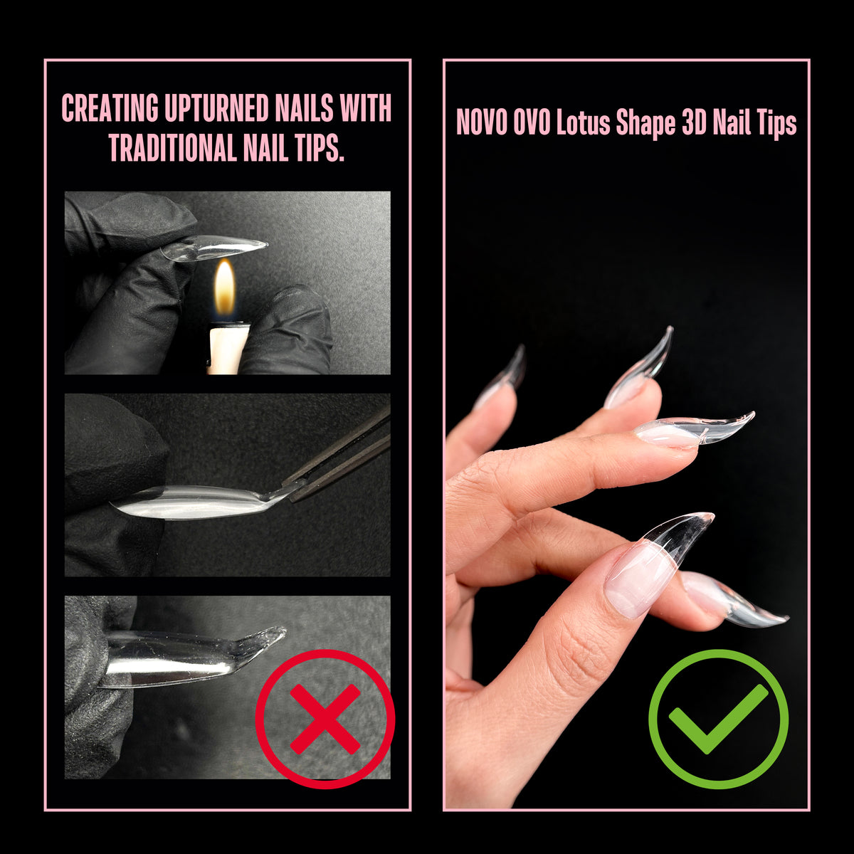 Lotus Shape 3D Nail Tips 128