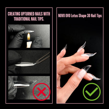 Lotus Shape 3D Nail Tips 128