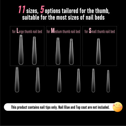Super Long 4XL Coffin Nail Tips
