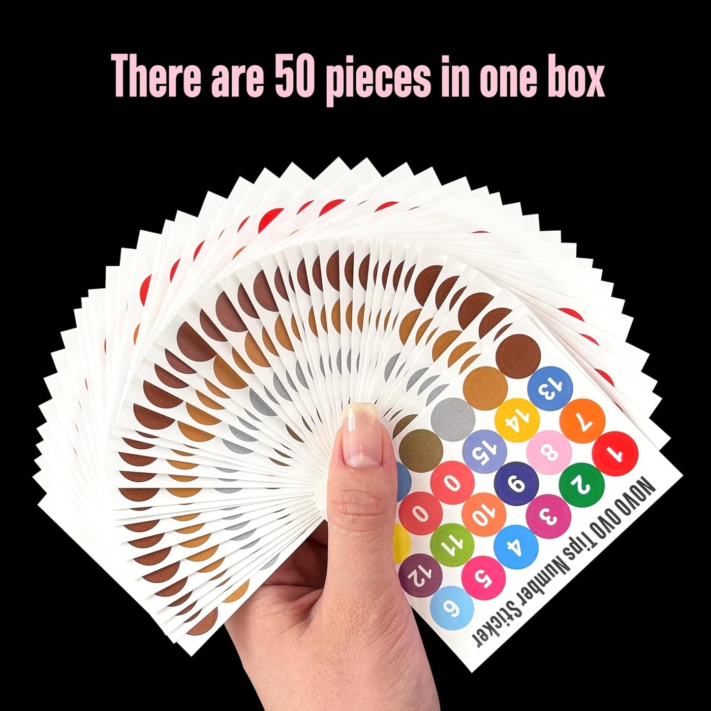 Nail Tips Number Stickers