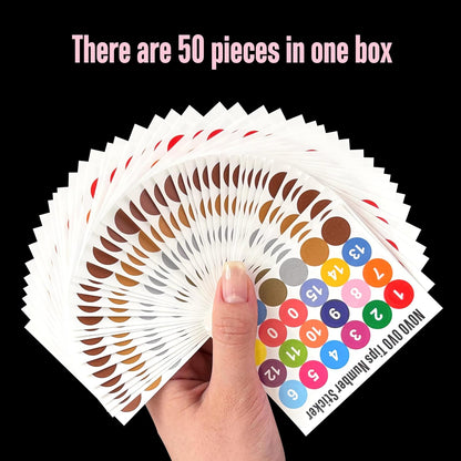 Nail Tips Number Stickers