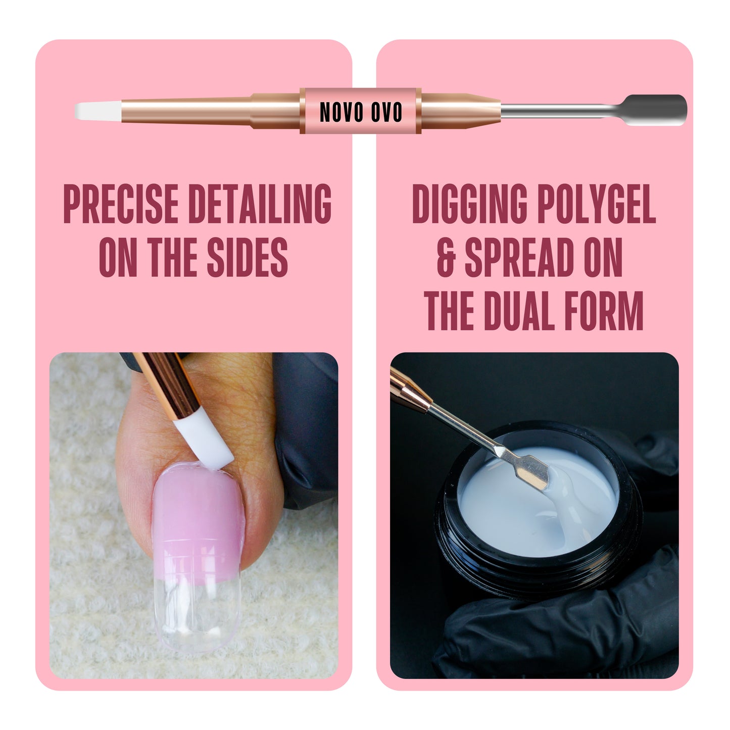 NOVO OVO Upgraded NON-STICKY Polygel Solution Procedure Set