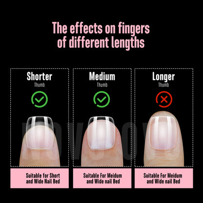 Square Round Short Thick Nail Tips 240