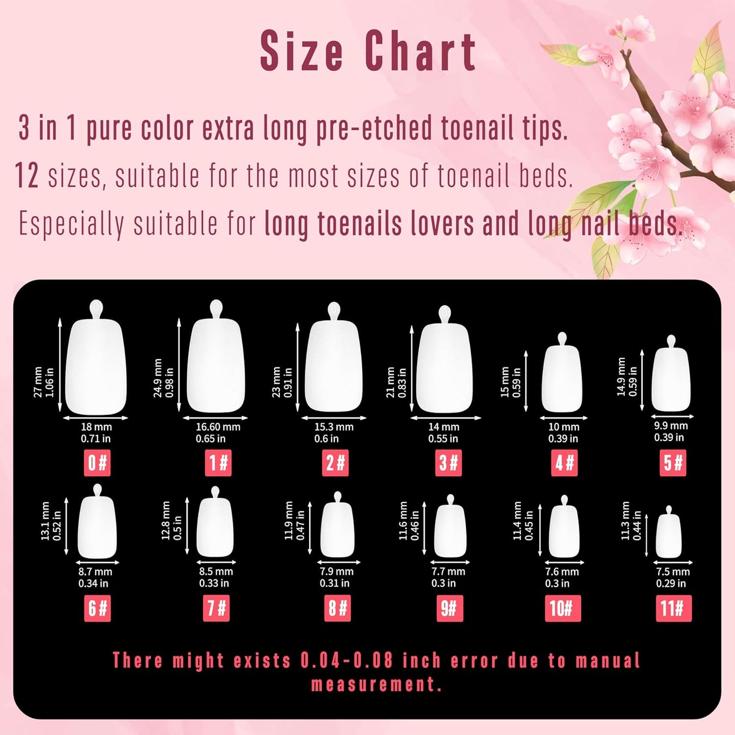 Long Toe Nails Pure White