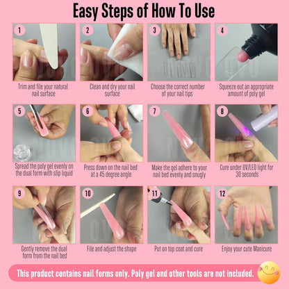 Nail Dual Form XXL Tapered Square Natural