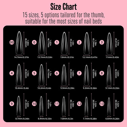 Halloween XXL Sculpted Thick Stiletto Nail Tips