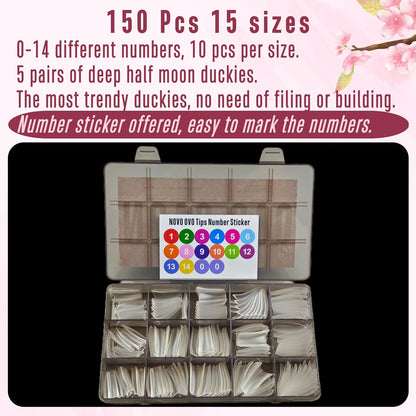 Halloween Duck Nails Medium Extra Thick With Moon Curve