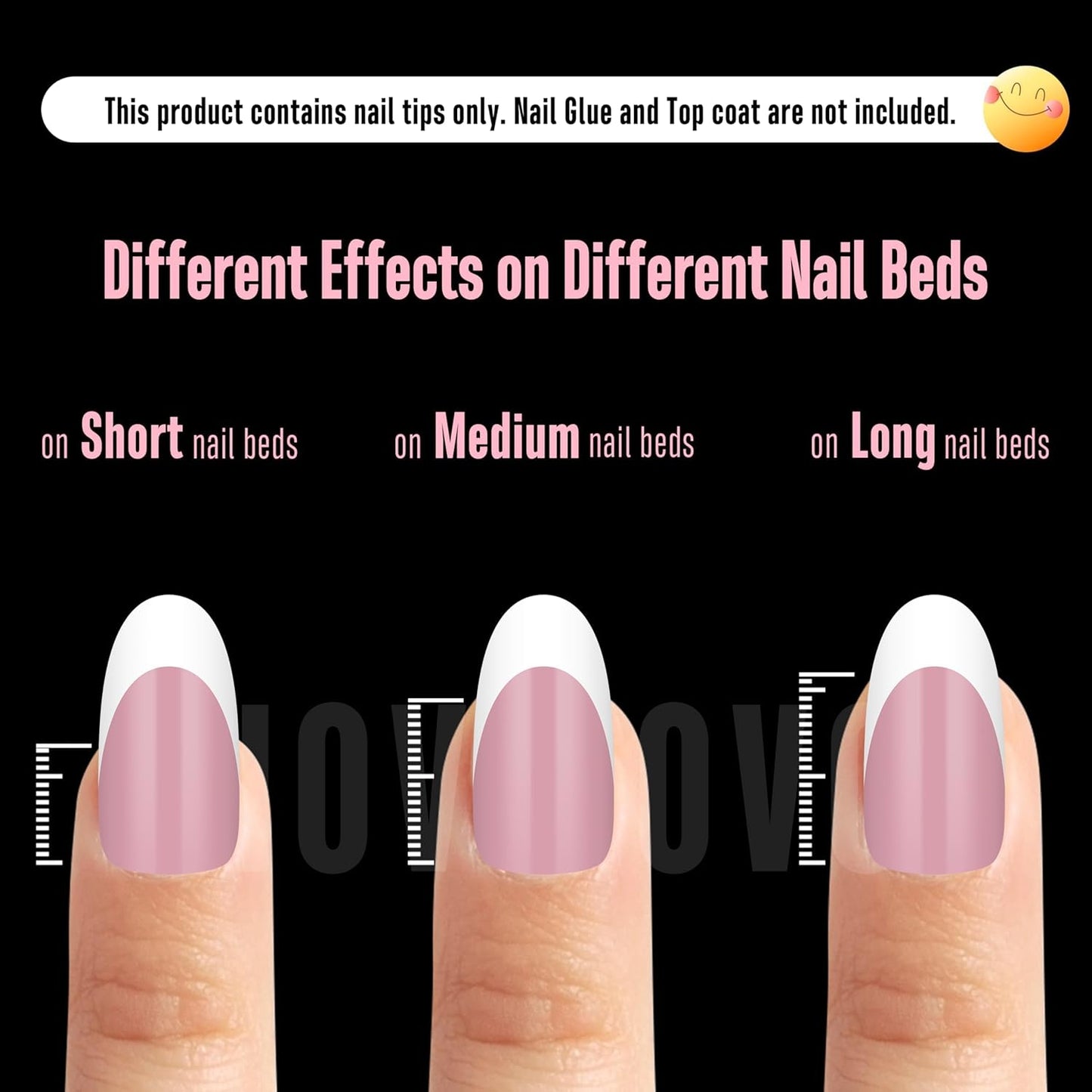Medium Oval White French Tip BERRY PINK