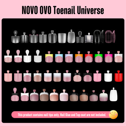 Square Round Toe Nail Tips Clear 150