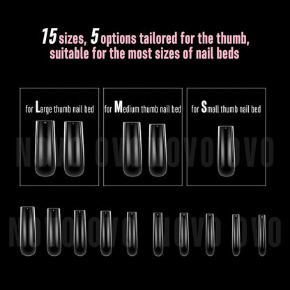 L Sculpted Thick Square Nail Tips