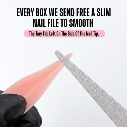 Eagle Claw Curved Stiletto 3D Nail Tips Baby Pink 128