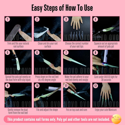 Extra Long Stiletto Butterfly Nail Dual Forms