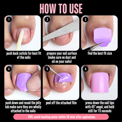 sticky tabs for toe nails 26 sizes