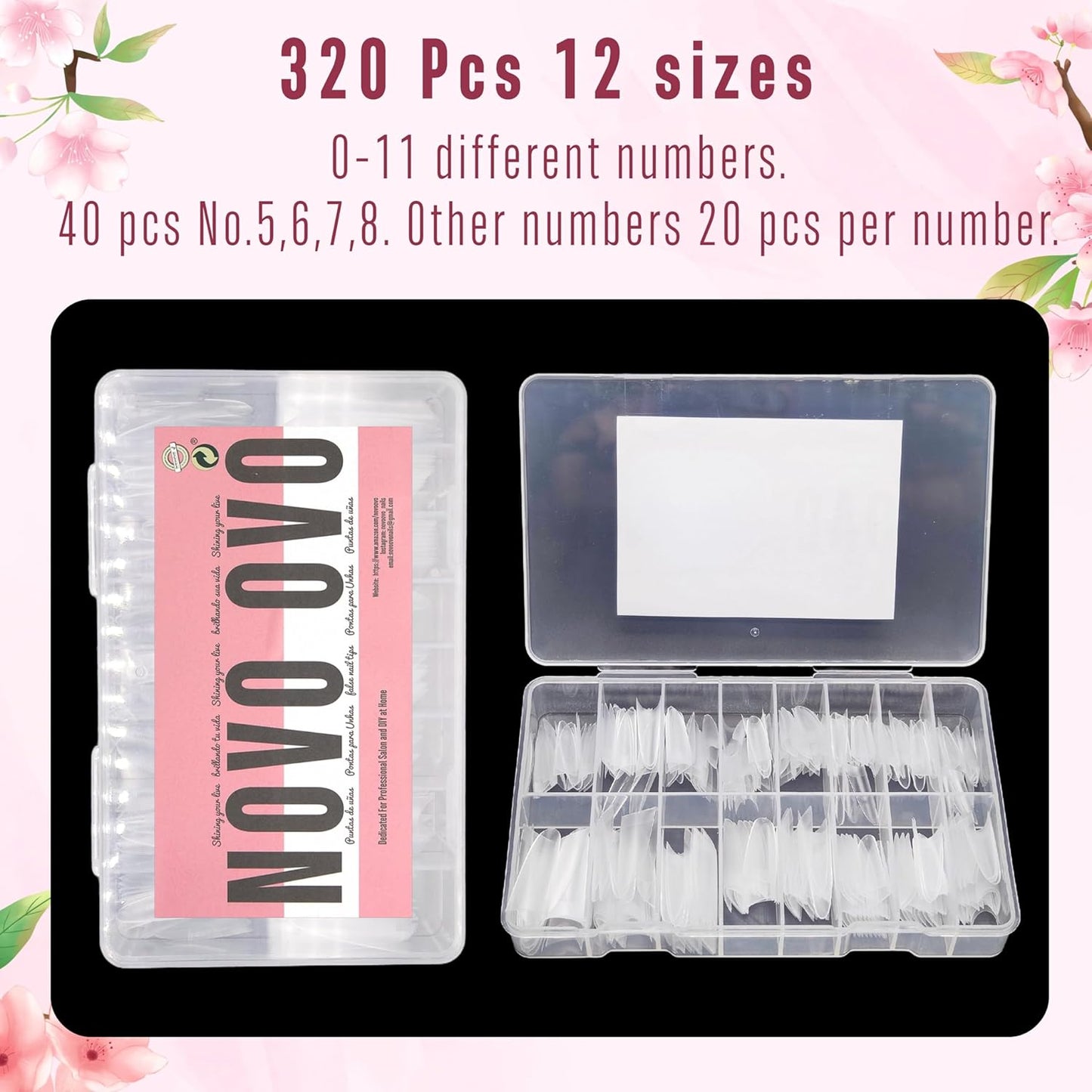 Russian Almond Oval Half Cover 12 Sizes 320 Pcs