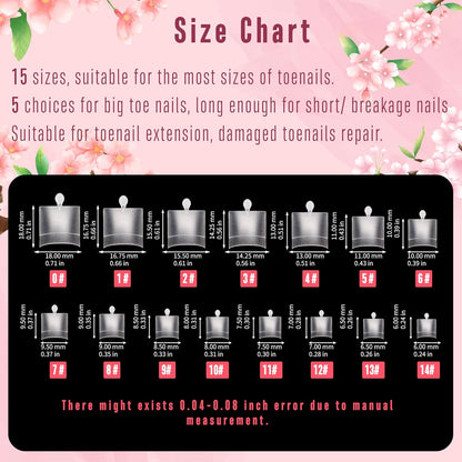Square Toe Nail Tips Half Cover
