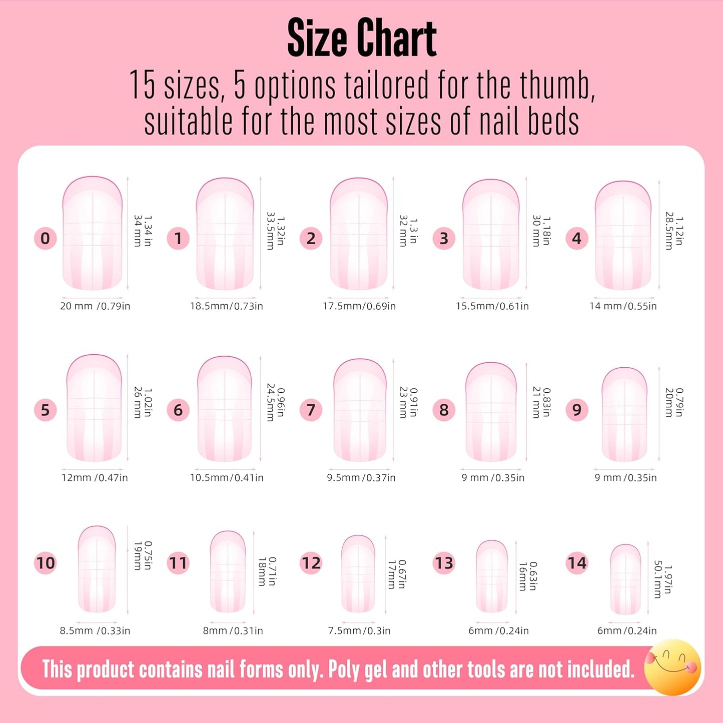 Toe Nail Dual Form Pink