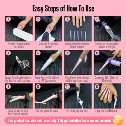 Halloween Extra Long Russian Coffin Nail Dual Forms