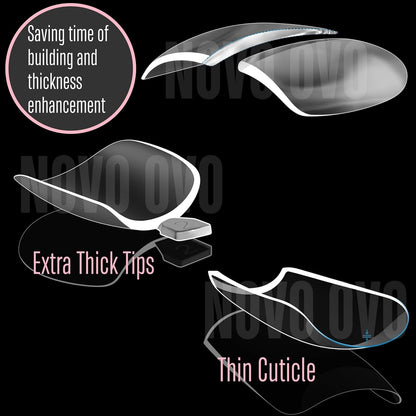 Taper Square Thick Toe Nail Tips 15 Sizes 360 Pcs