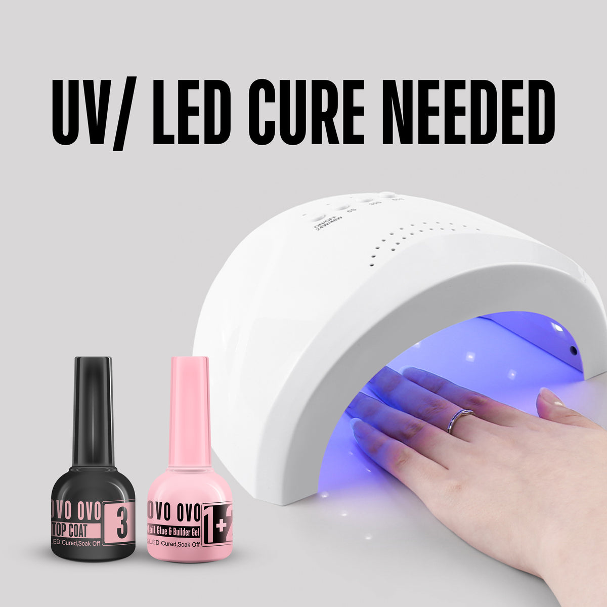 French Tips Solution_UV Nail Glue Builder Gel Top Coat Kit