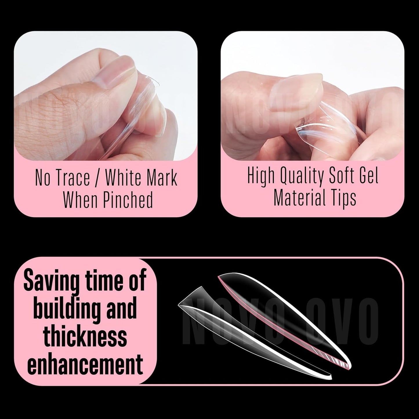 L Natural Thick Almond Nail Tips