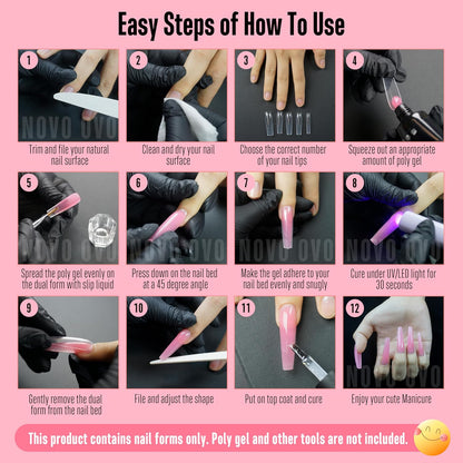 Nail Dual Form XXL Tapered Square Sculpted