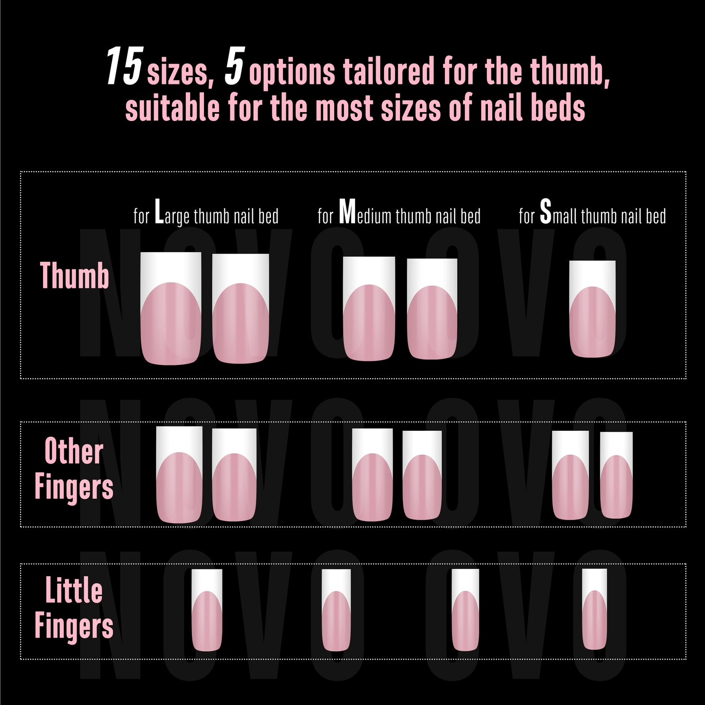 Medium Sharp Square White French Tip Nail Tips Berry Pink 180