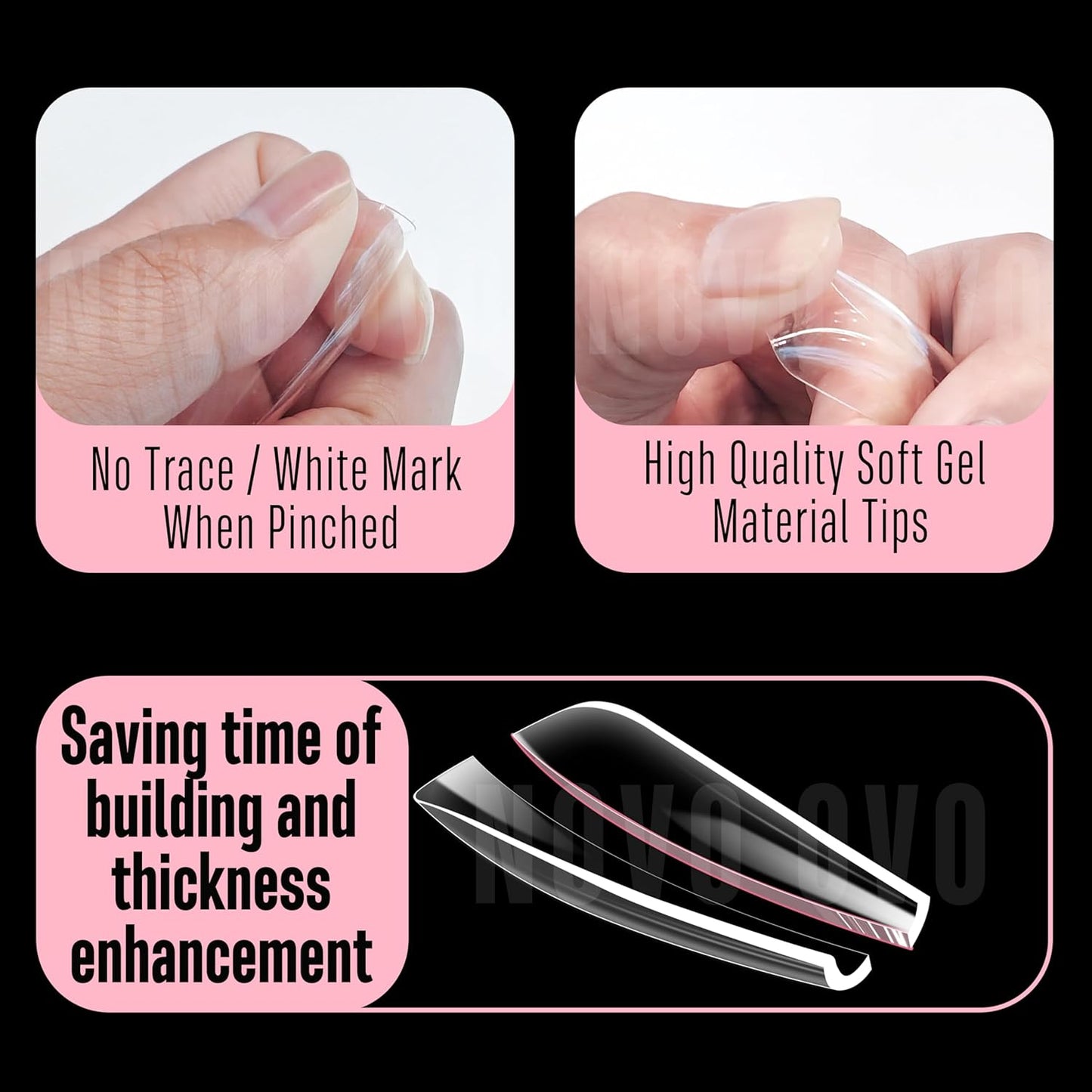 L Sculpted Thick Coffin Nail Tips