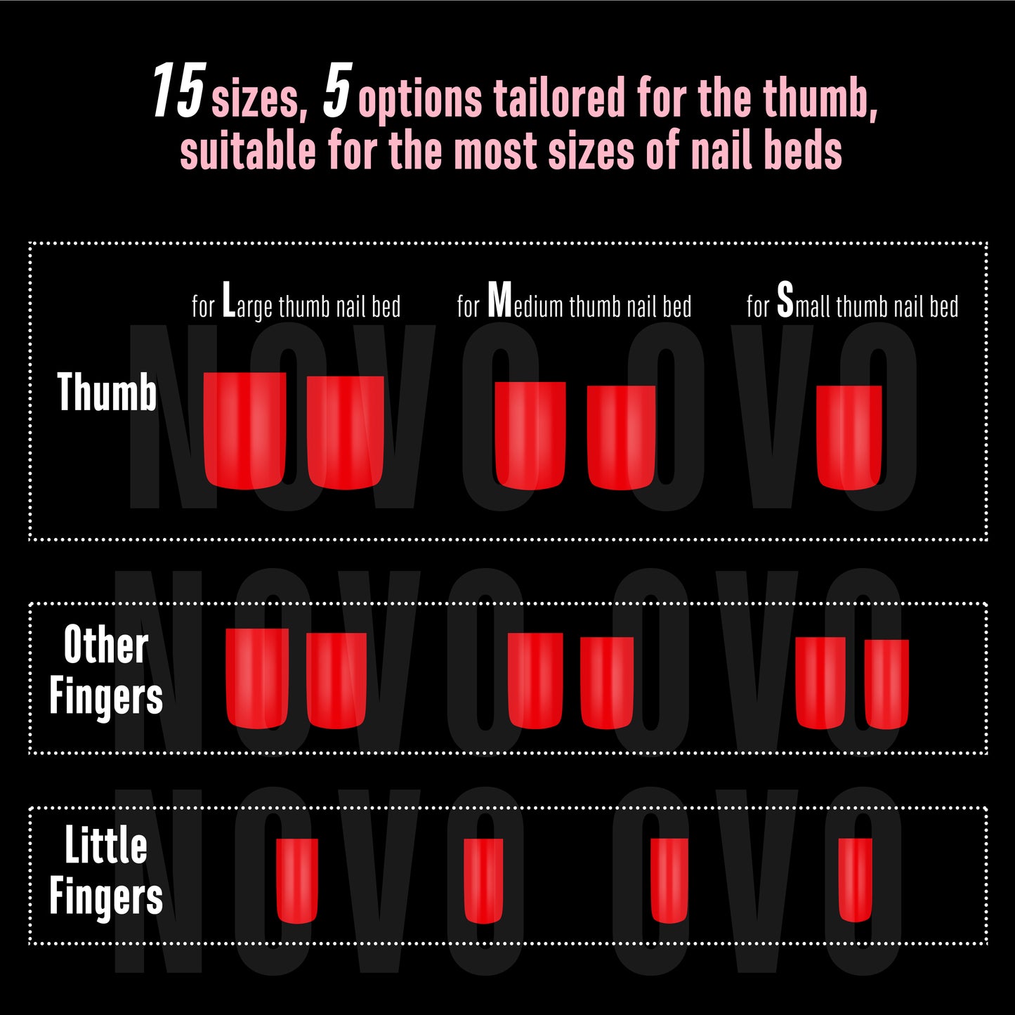 Short Sharp Square Nail Tips Pure Color Red
