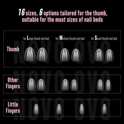 Extra Short Almond Thick Nail Tips