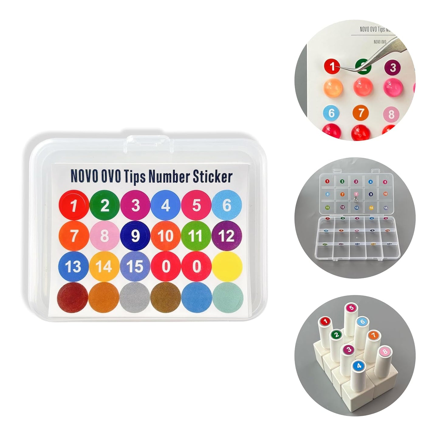 Nail Tips Number Stickers