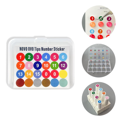 Nail Tips Number Stickers