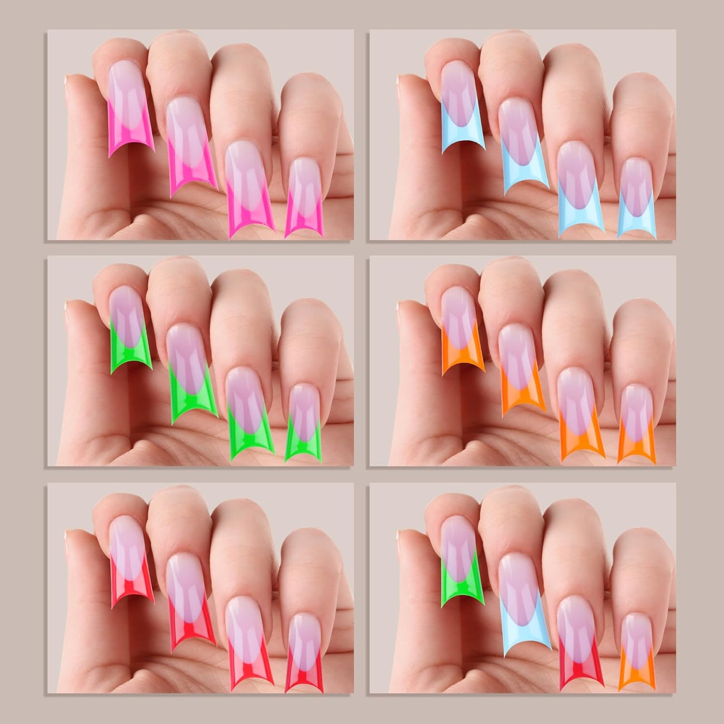 Colored Duckies M Nail Tips